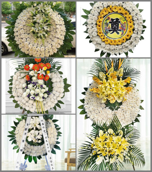 湖北黄冈市黄梅县柳林乡塔畈村花圈速递
